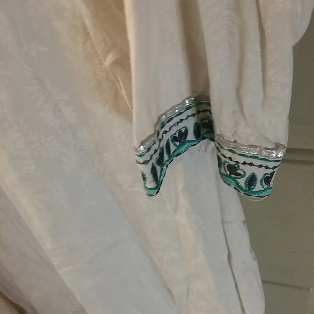 SOLD SWAP CITY-Tunic Cotton Embroidery Caftan Dress - Picture 6 of 6